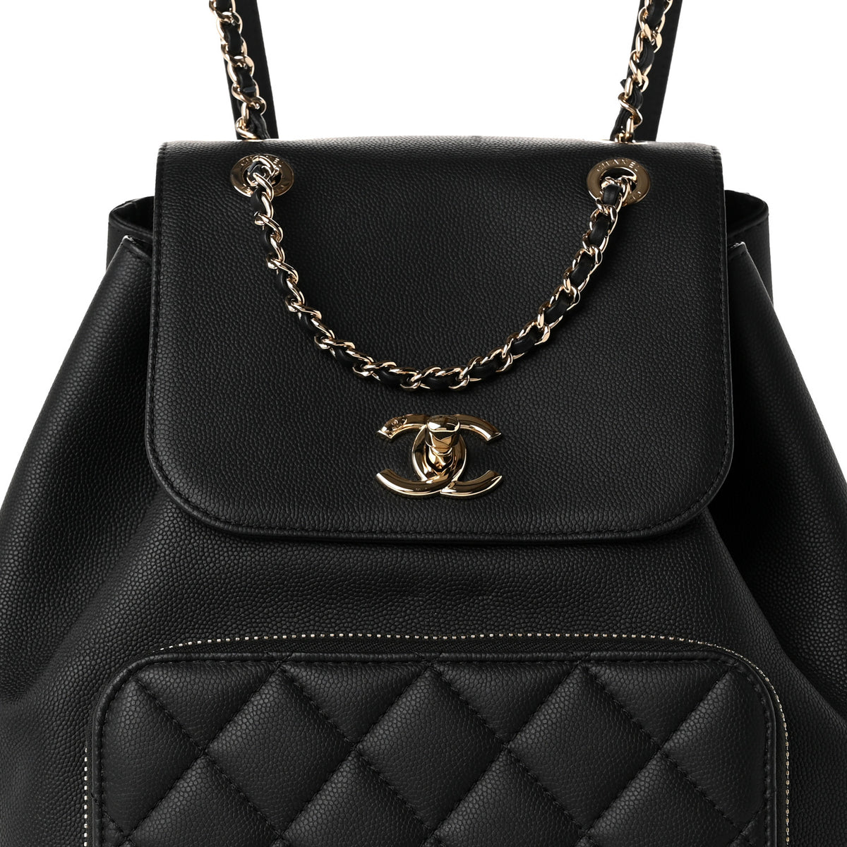 Caviar Quilted Business Affinity Backpack Black