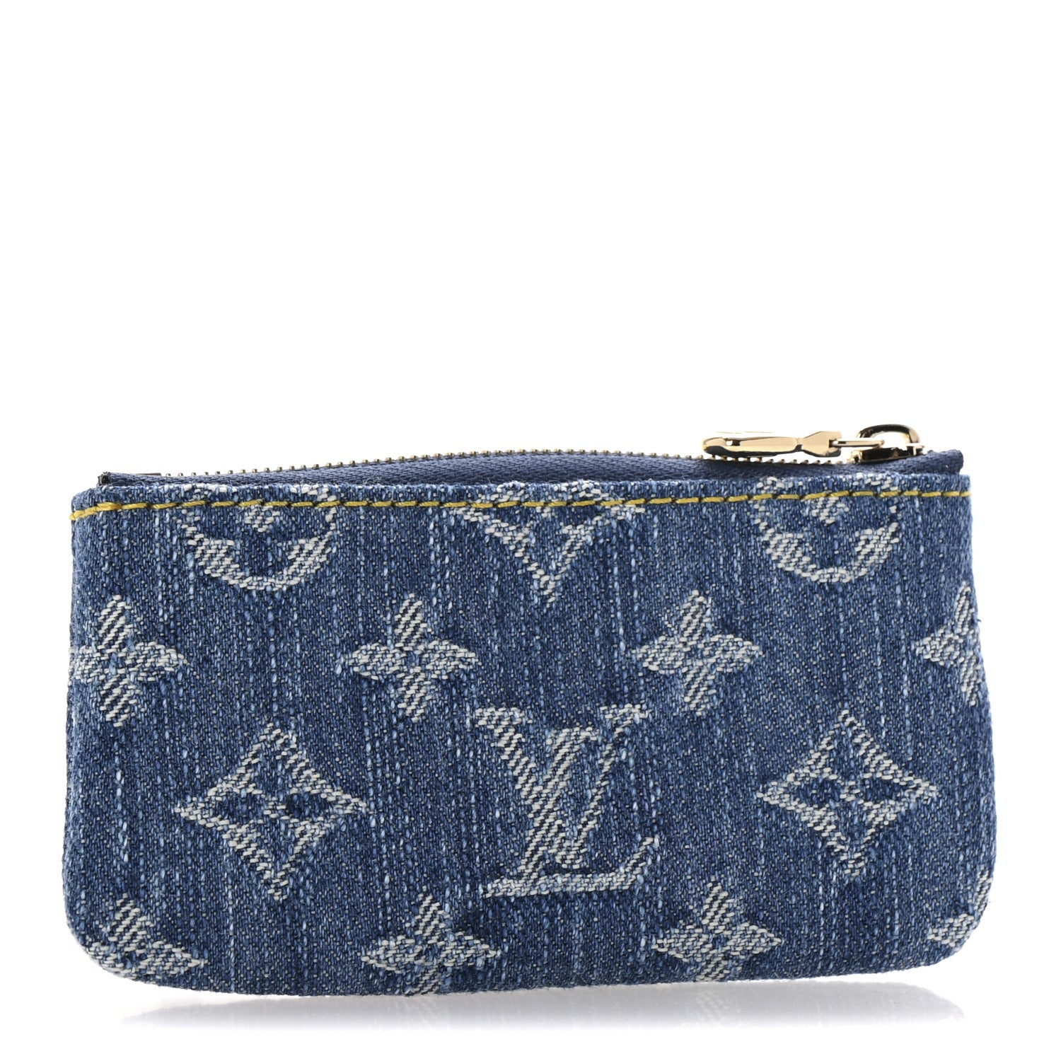 Louis Vuitton LV X TM Monogram Denim Cerises Key Pouch Blue 3 of 8