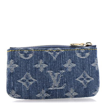 Louis Vuitton LV X TM Monogram Denim Cerises Key Pouch Blue 3 of 8