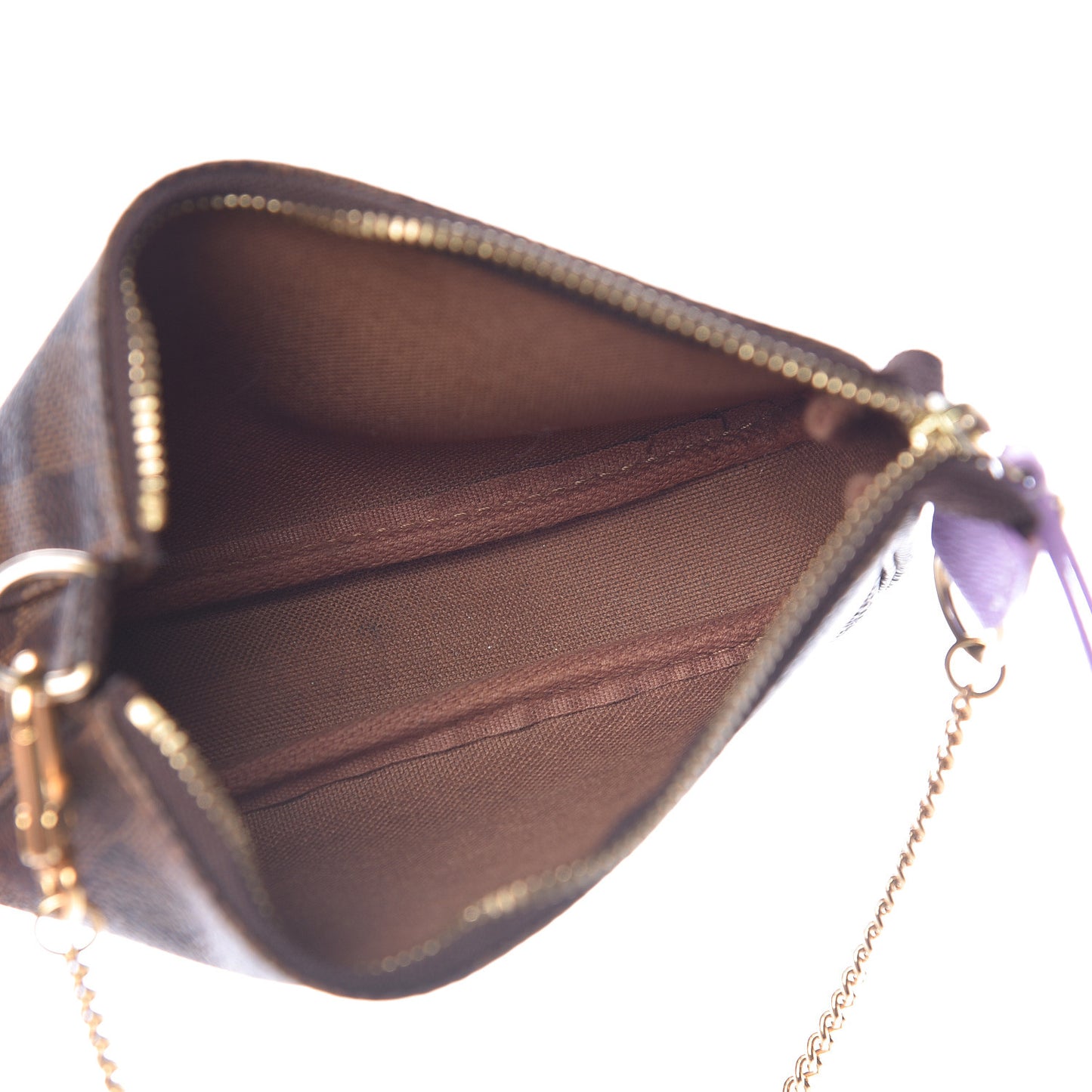 Damier Ebene Illustre Mini Pochette Accessories Violet