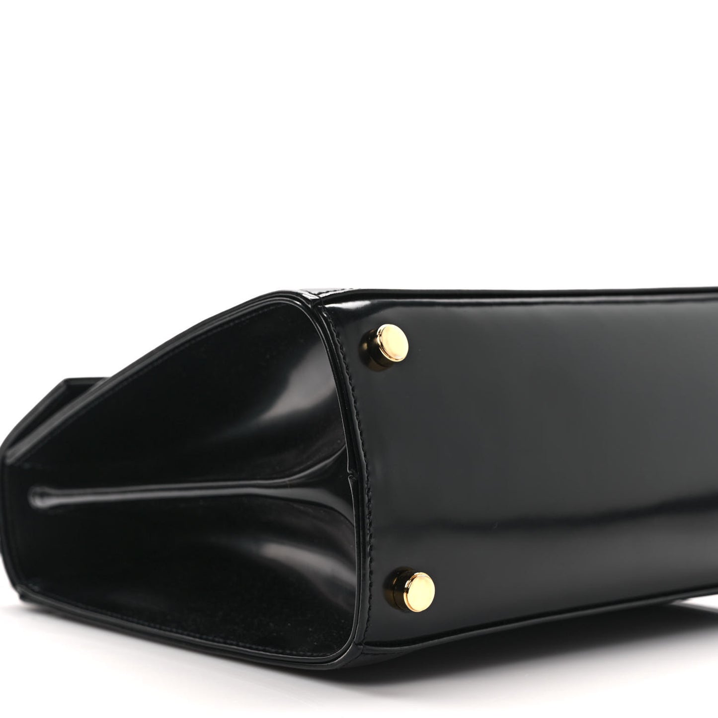 Brushed Off Calfskin Iconic Top Handle Bag Black