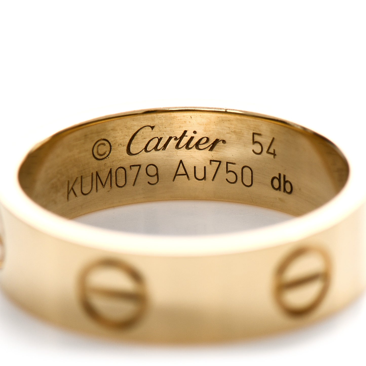 18K Yellow Gold 5.5mm LOVE Ring 54 7