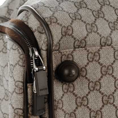 Gucci GG Supreme Monogram Interlocking G Duffle Bag Dark Brown 8 of 10