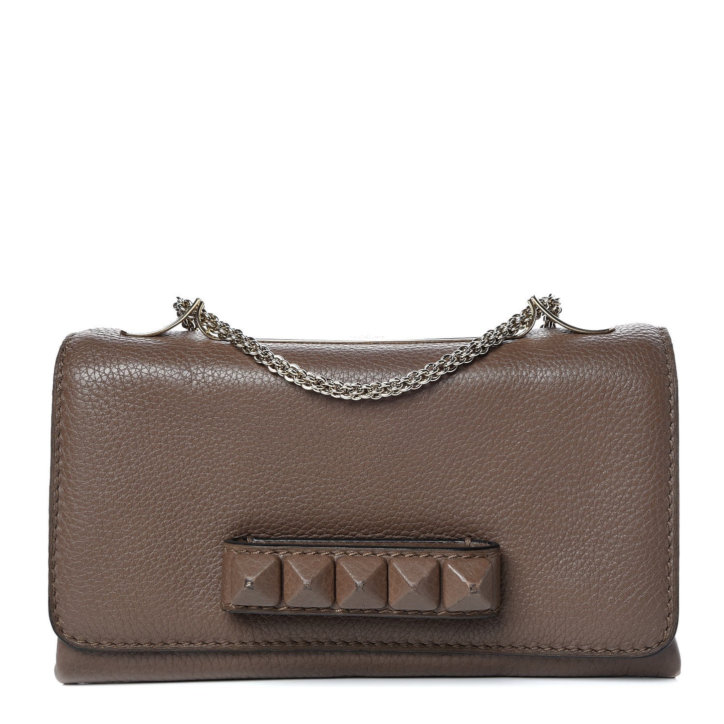 Pebbled Calfskin Va Va Voom Shoulder Bag Brown