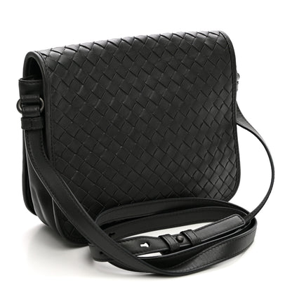Bottega Veneta Nappa Intrecciato Crossbody Messenger Flap Black 3 of 9