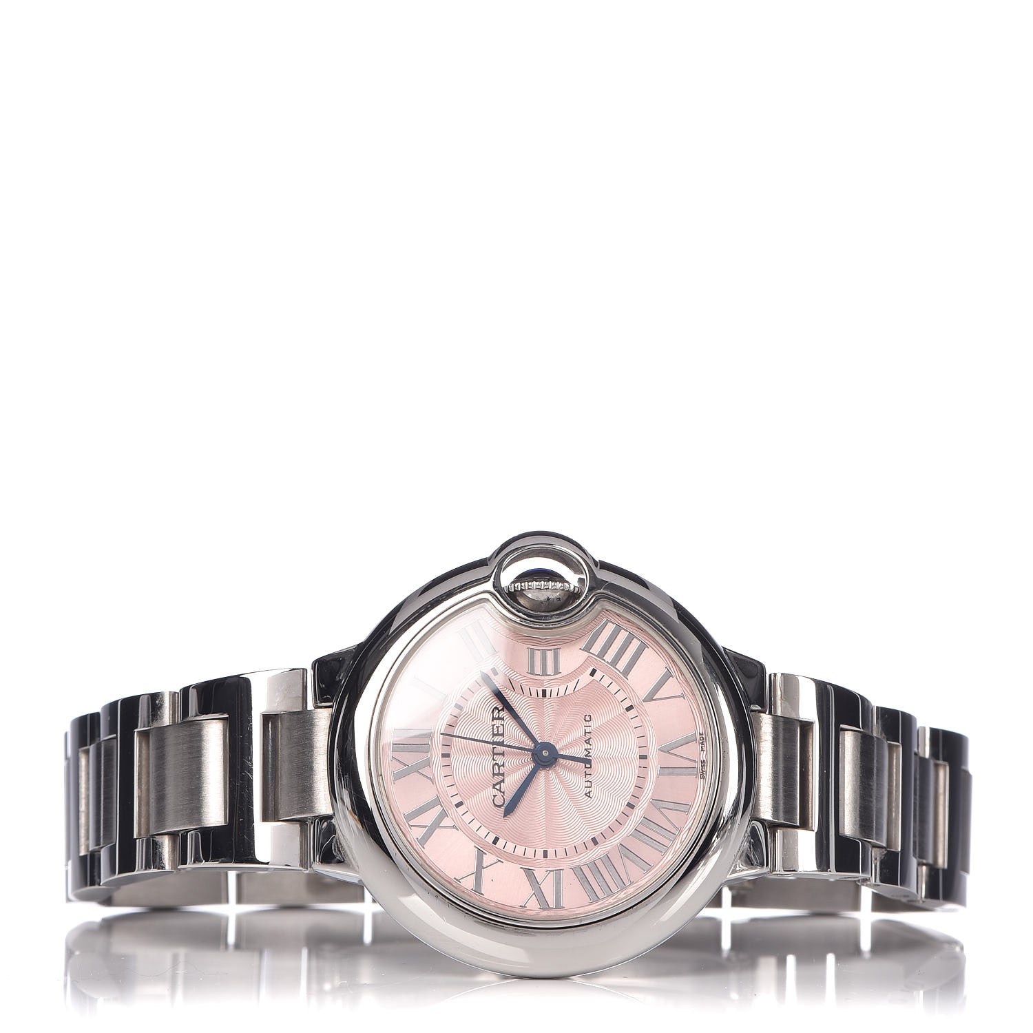 Cartier Stainless Steel 33mm Ballon Bleu De Automatic Watch Pink 3 of 7