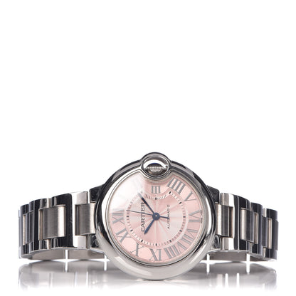Cartier Stainless Steel 33mm Ballon Bleu De Automatic Watch Pink 3 of 7