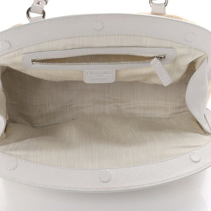 Christian Dior Raffia Frame Satchel Beige 5 of 10