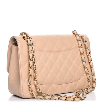 Chanel Caviar Quilted Jumbo Double Flap Beige Clair 3 of 8