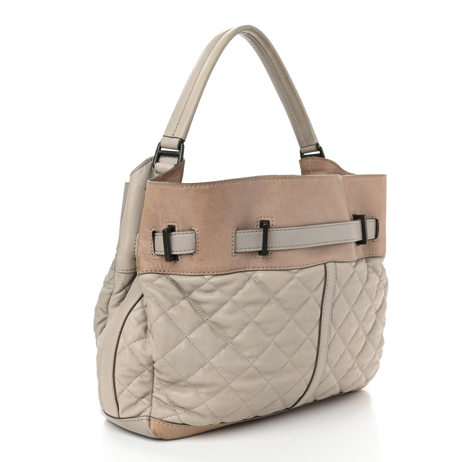 Burberry Lambskin Quilted Medium Enmore Hobo Beige 3 of 16