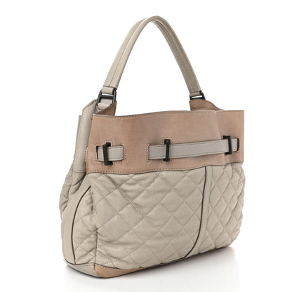 Burberry Lambskin Quilted Medium Enmore Hobo Beige 3 of 16