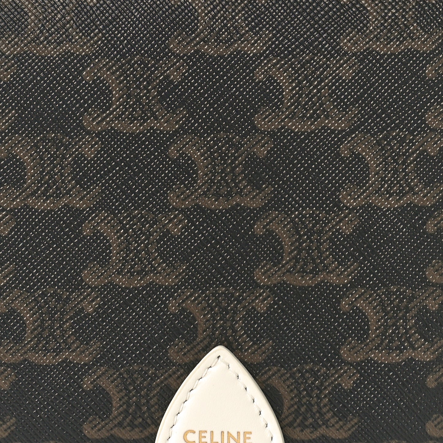 Triomphe Canvas Medium Folco Bag White