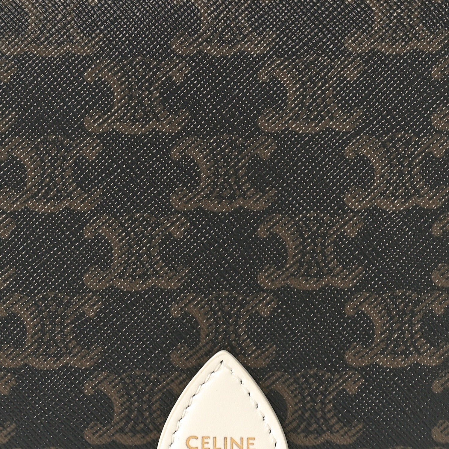 Celine Triomphe Canvas Medium Folco Bag White 7 of 10