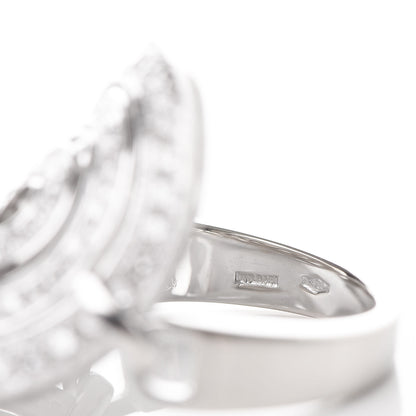 Bulgari 18K White Gold Diamond Astrale Cerchi Ring 55 7.25 6 of 6