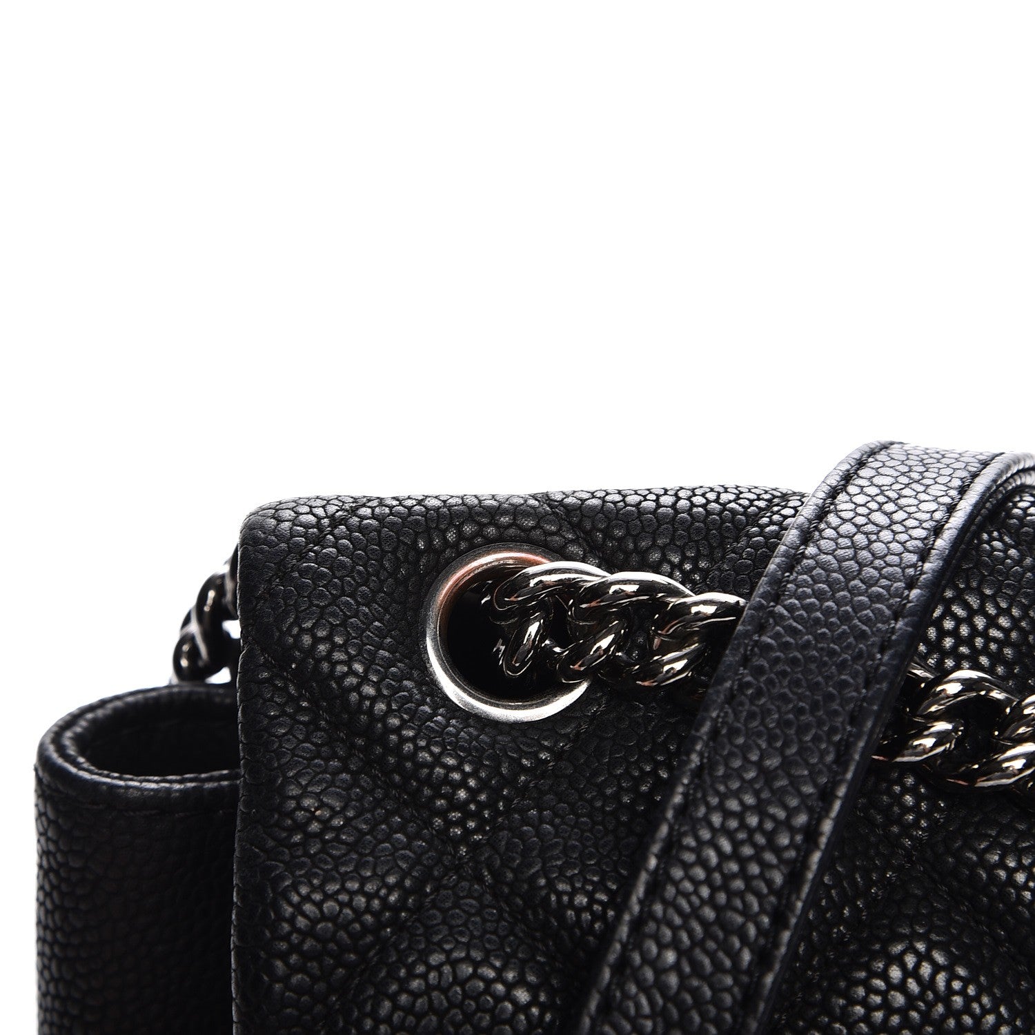 Chanel Iridescent Caviar Quilted Medium Lady Pearly Flap Black 11 of 13