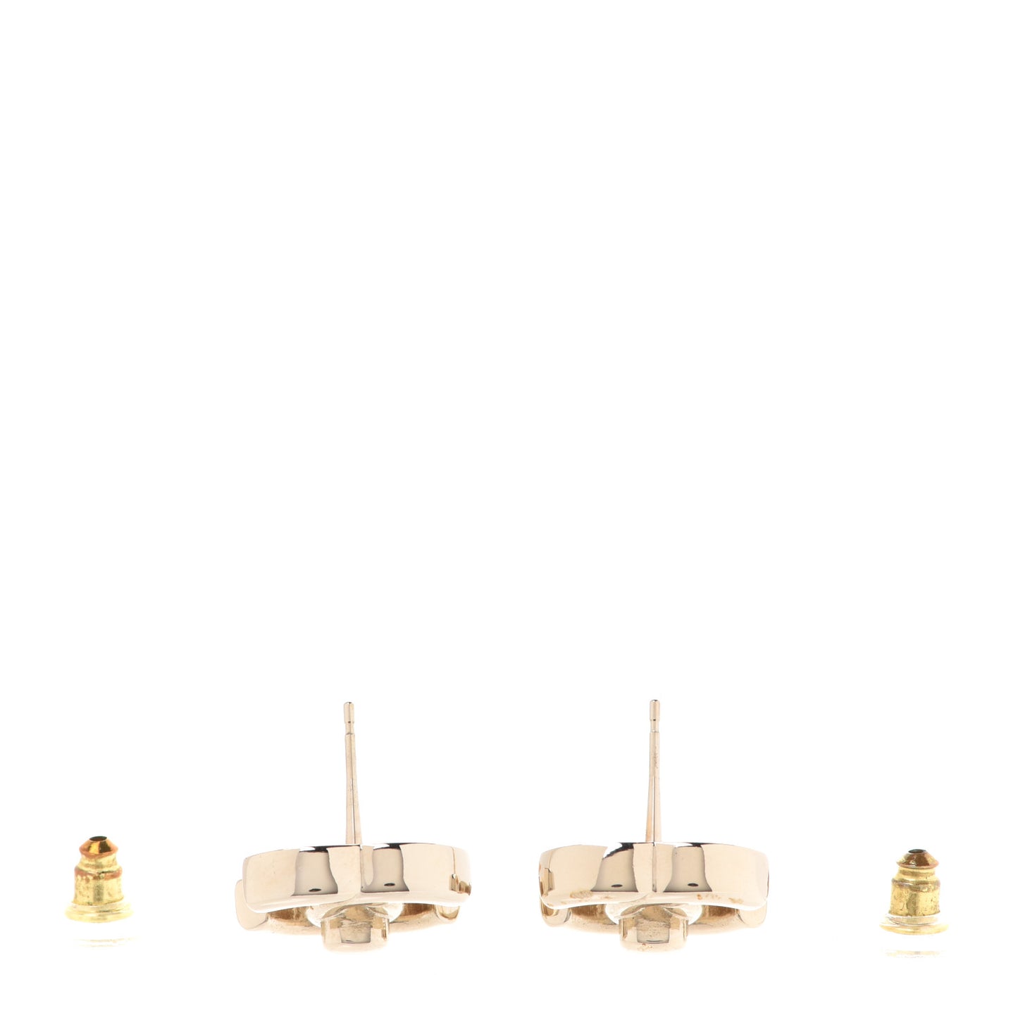 Metal CC Turnlock Earrings Gold