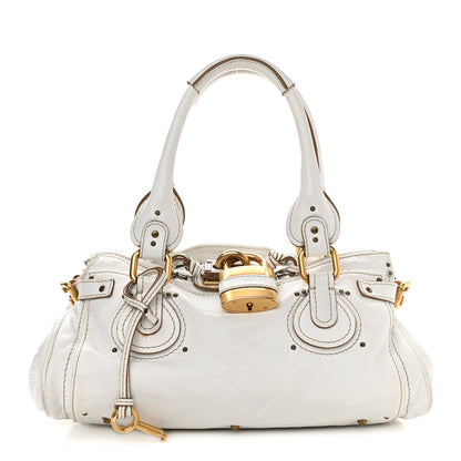 Chloe Calfskin Medium Paddington Satchel White 1 of 16
