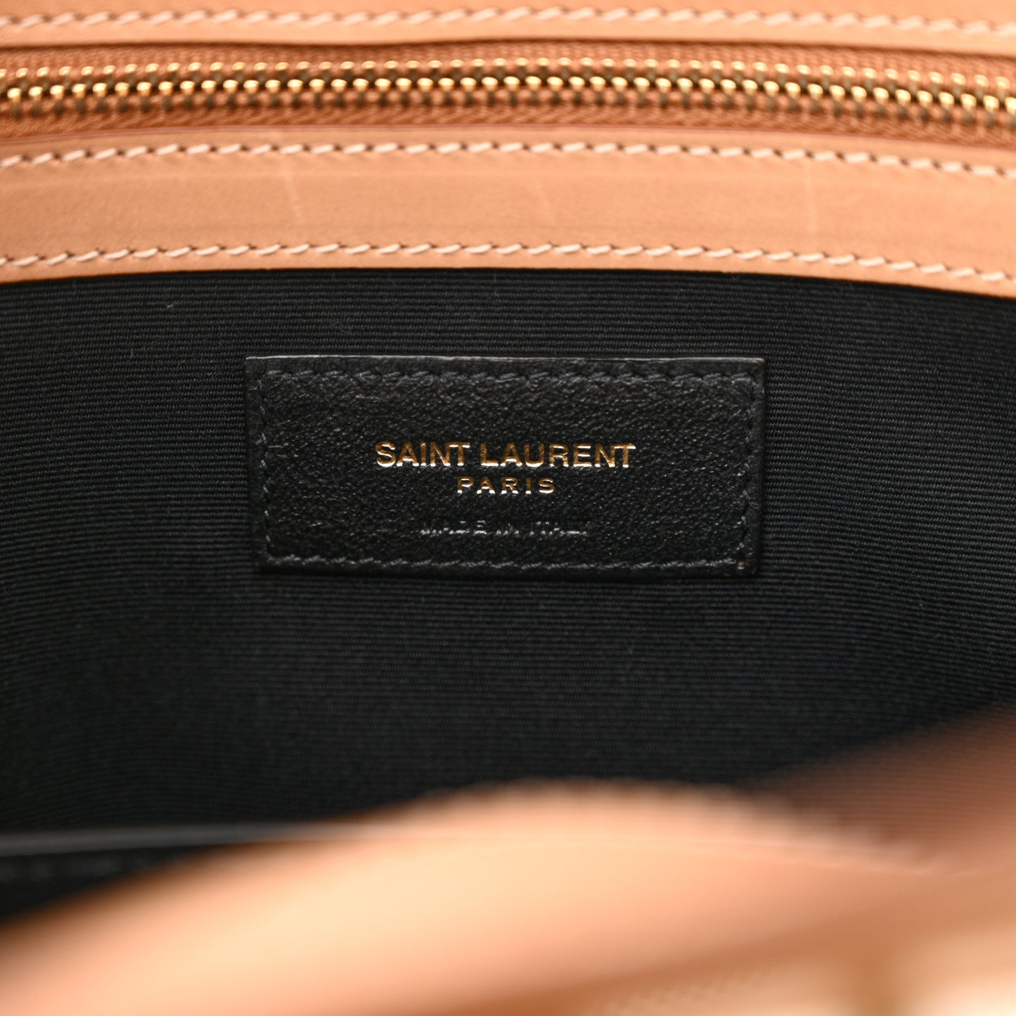 Canvas Calfskin Medium Manhattan Shopper Tote Natural Brown