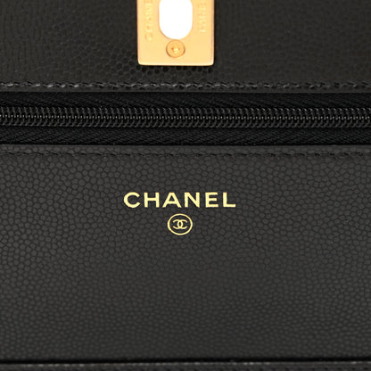 Chanel Caviar Quilted Twist Your Buttons Wallet On Chain WOC Black 6 of 13