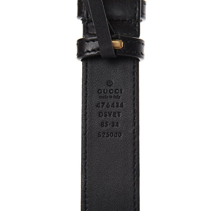 Gucci Calfskin Matelasse GG Marmont Belt Bag 85 34 Black 10 of 11