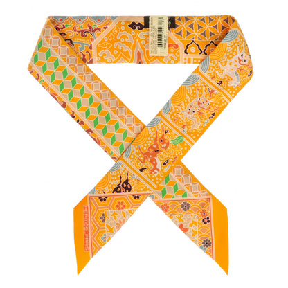 Hermes Silk Collections Imperiales Twilly Bouton D'Or Miel Vert 1 of 5