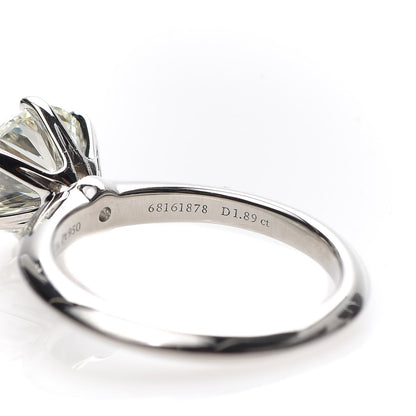 Tiffany Platinum Diamond 1.89ct Solitaire Engagement Ring 51 5.75 6 of 8