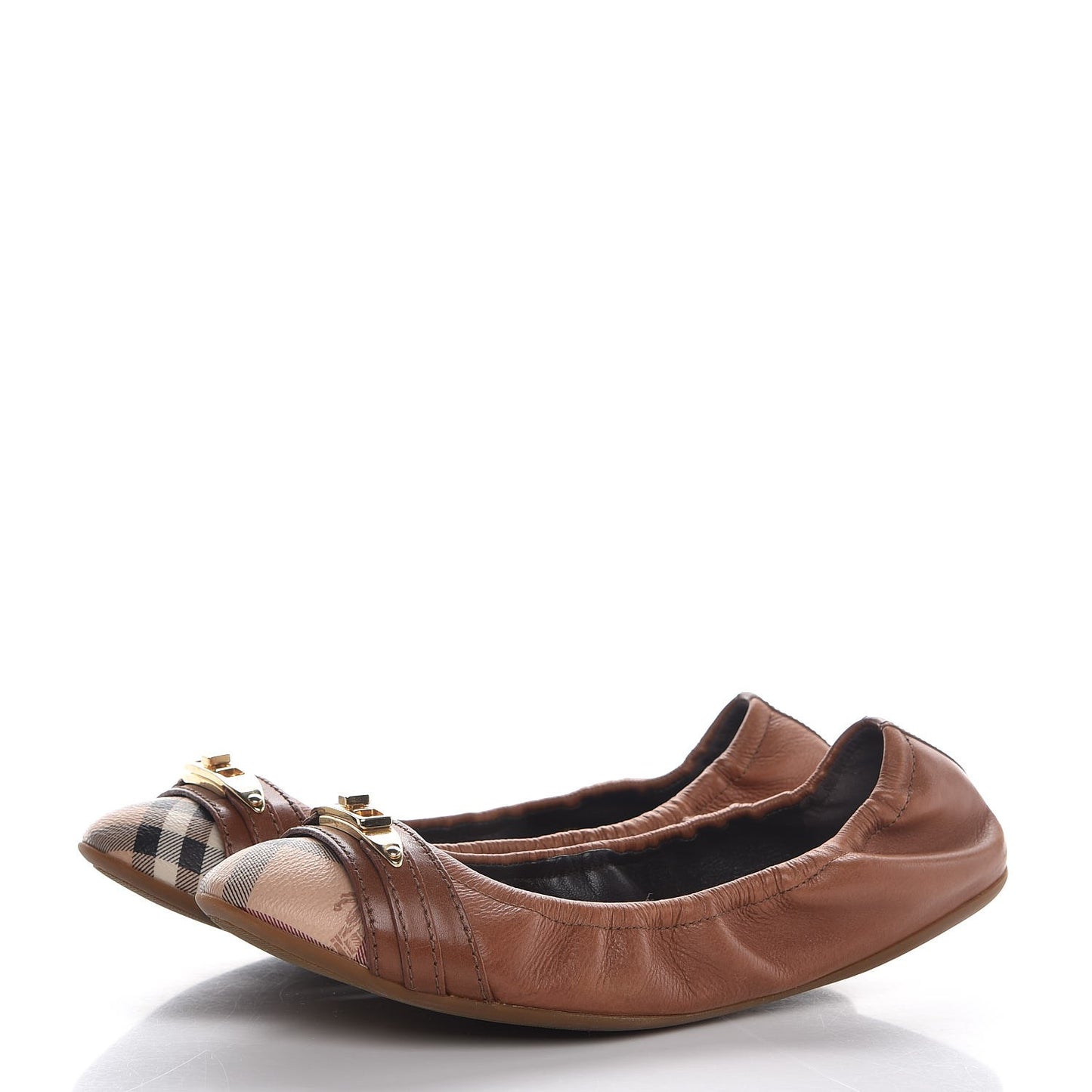 Haymarket Check Aston Ballerina Flats 39 Tan