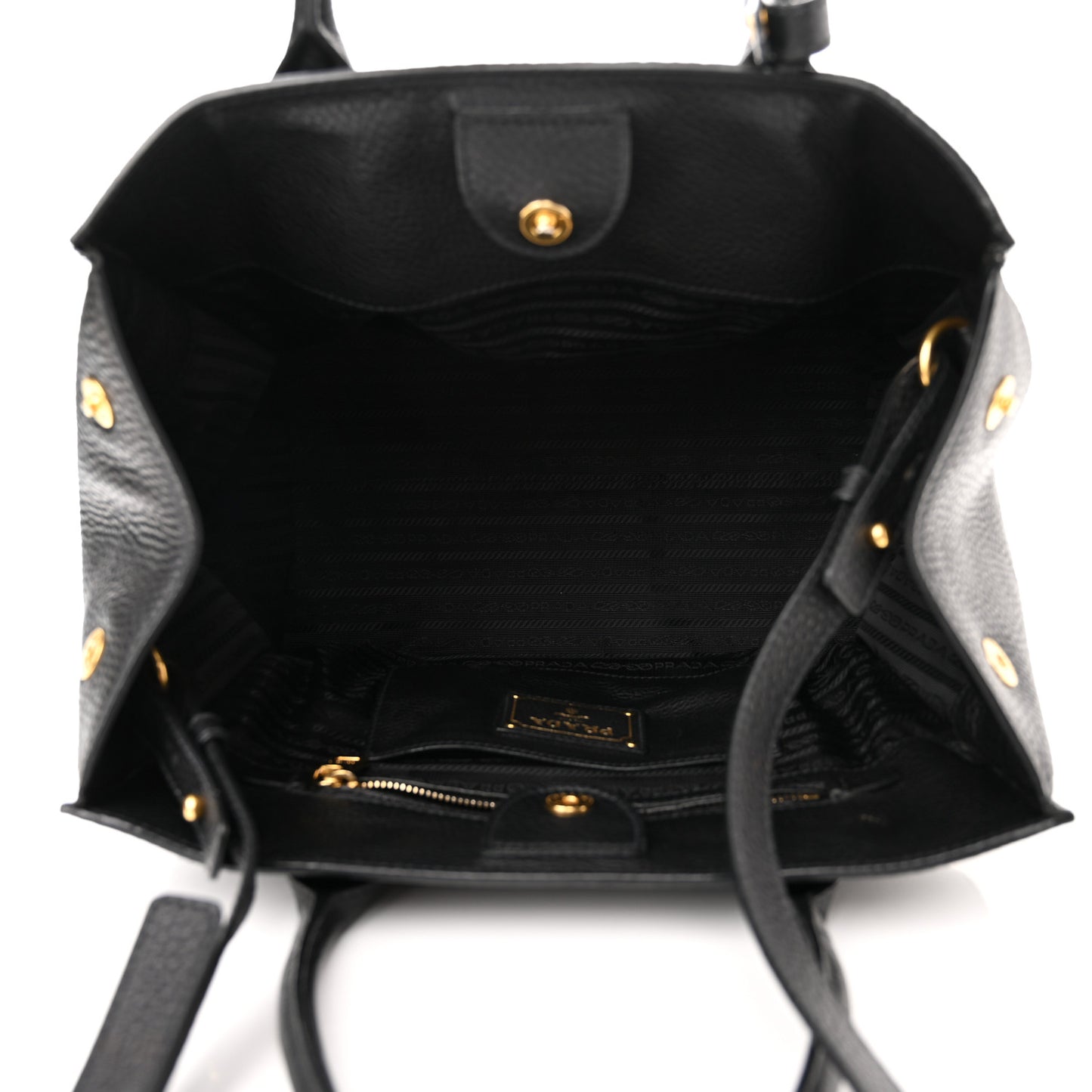 Vitello Daino Shopping Tote Black