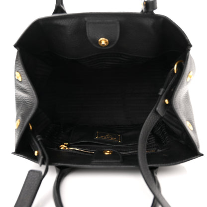 Prada Vitello Daino Shopping Tote Black 5 of 12