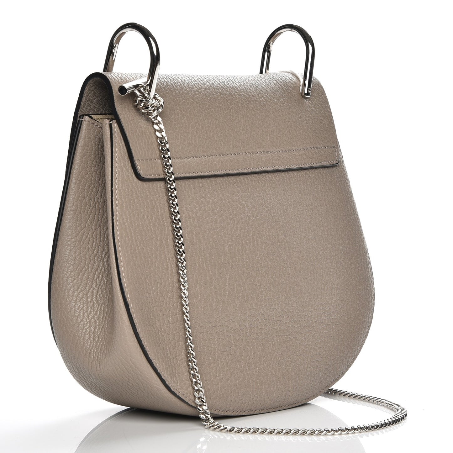 Grained Lambskin Drew Shoulder Bag Motty Grey