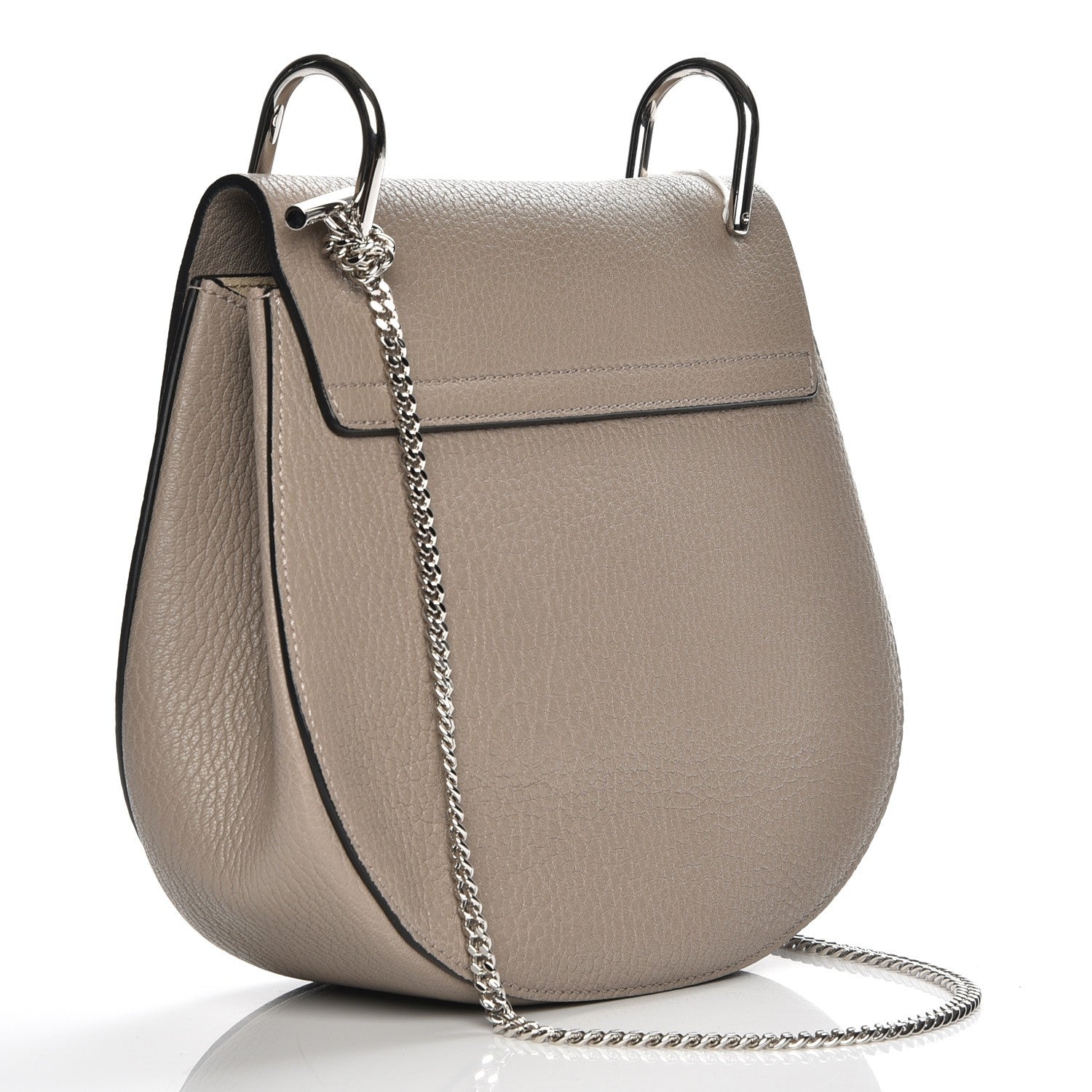 Chloe Grained Lambskin Drew Shoulder Bag Motty Grey 3 of 7