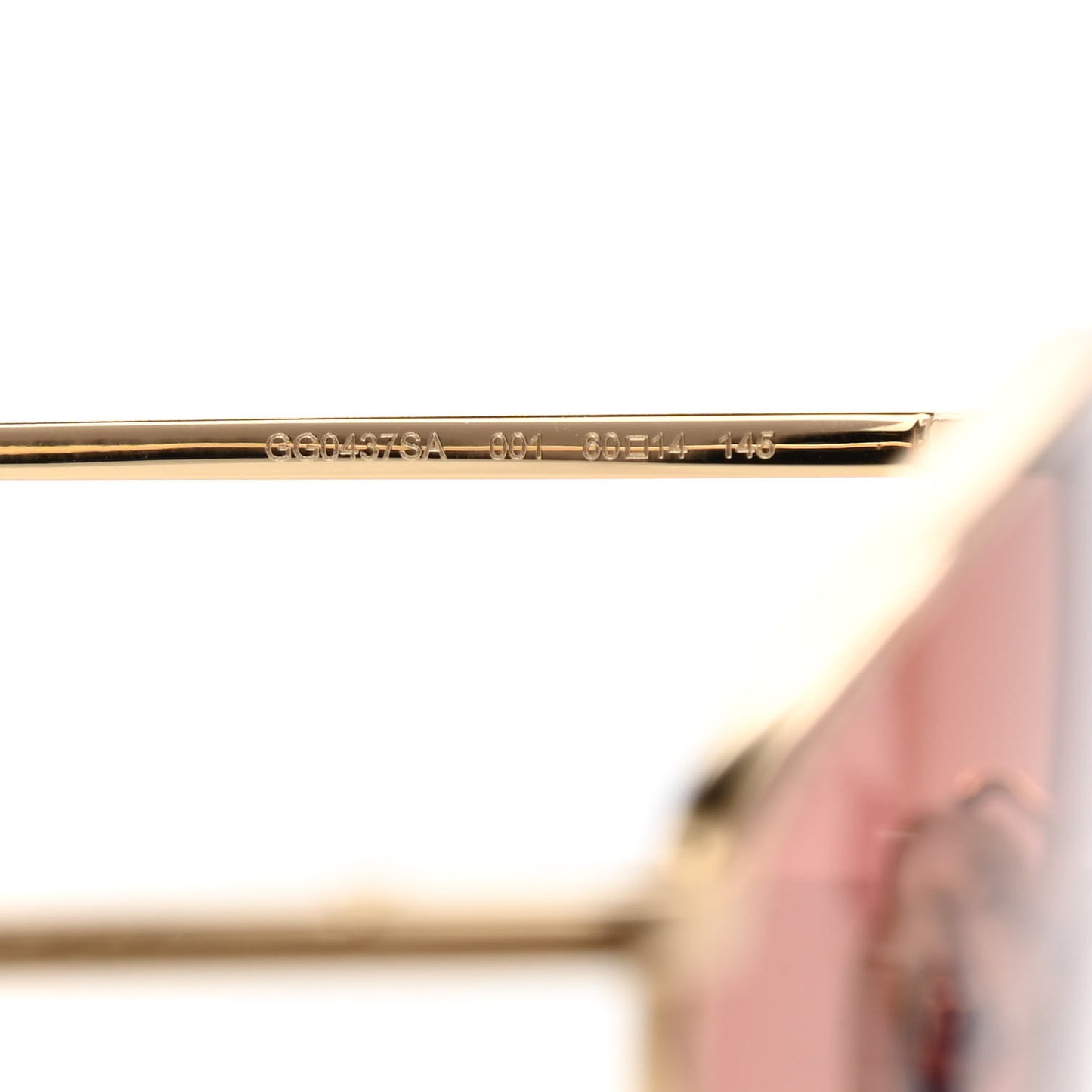 Square Frame GG0437SA Sunglasses Gold