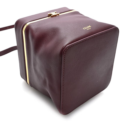 Celine Supple Calfskin Cube Frame Bag Syrah 9 of 10