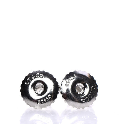 Tiffany Platinum Diamond .34ctw Elsa Peretti Diamonds By The Yard Earrings 3 of 11