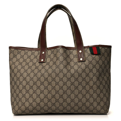 Gucci GG Plus Monogram Medium Signature Web Loop Tote Brown 1 of 12