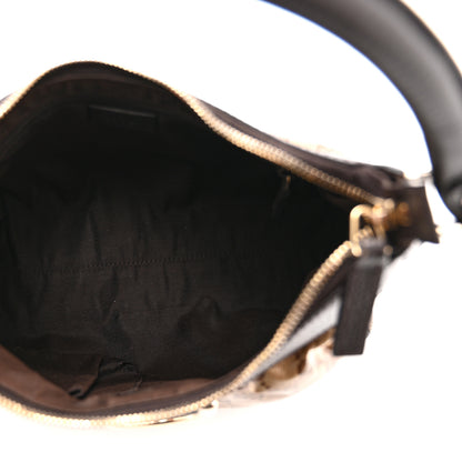 Gucci Crystal Monogram D Ring Gold Hobo Brown 5 of 11