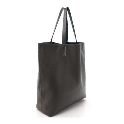 Hermes Taurillon Clemence Double Sens 45 Reversible Tote Bleu Izmir Etain 4 of 19