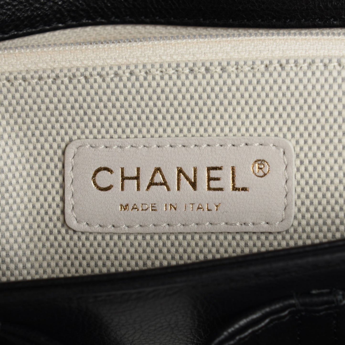 Calfskin Quilted Large Retro Chain Flap Black