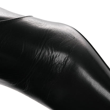Saint Laurent Goatskin Crystal Buckle Claude 90 Ankle Booties 37.5 Black 13 of 14