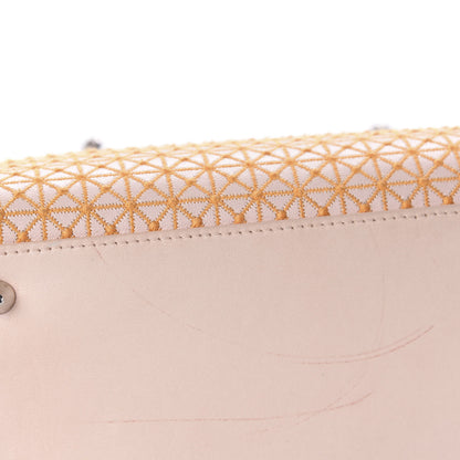 Christian Dior Lambskin Embroidered Medium Lady Dior Light Pink Orange 9 of 22