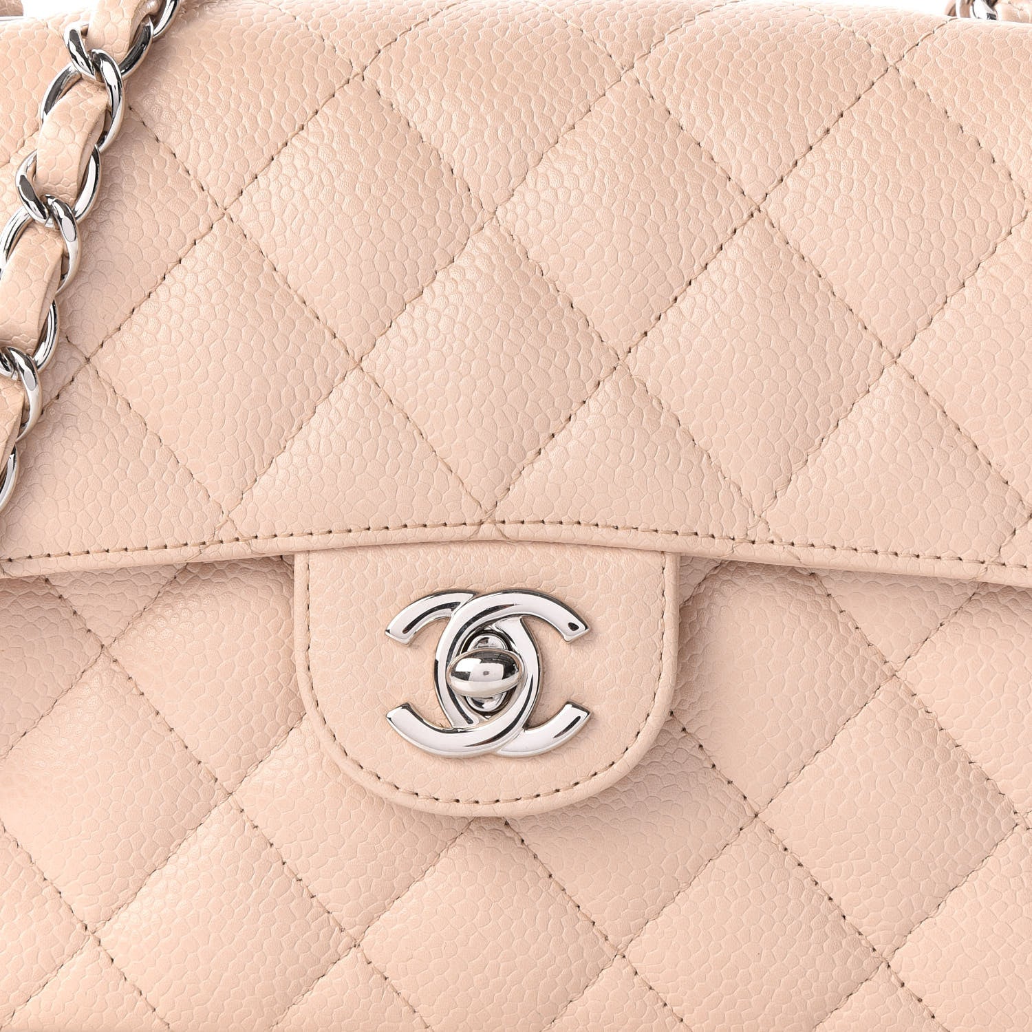 Chanel Caviar Quilted Mini Square Flap Light Beige 9 of 9