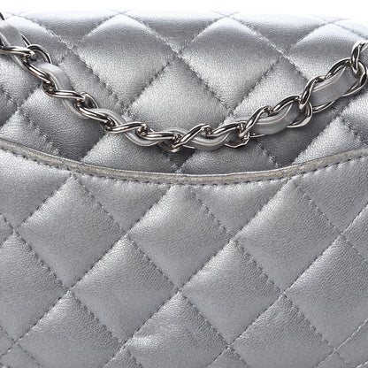 Chanel Metallic Lambskin Quilted Mini Rectangular Flap Silver 13 of 13