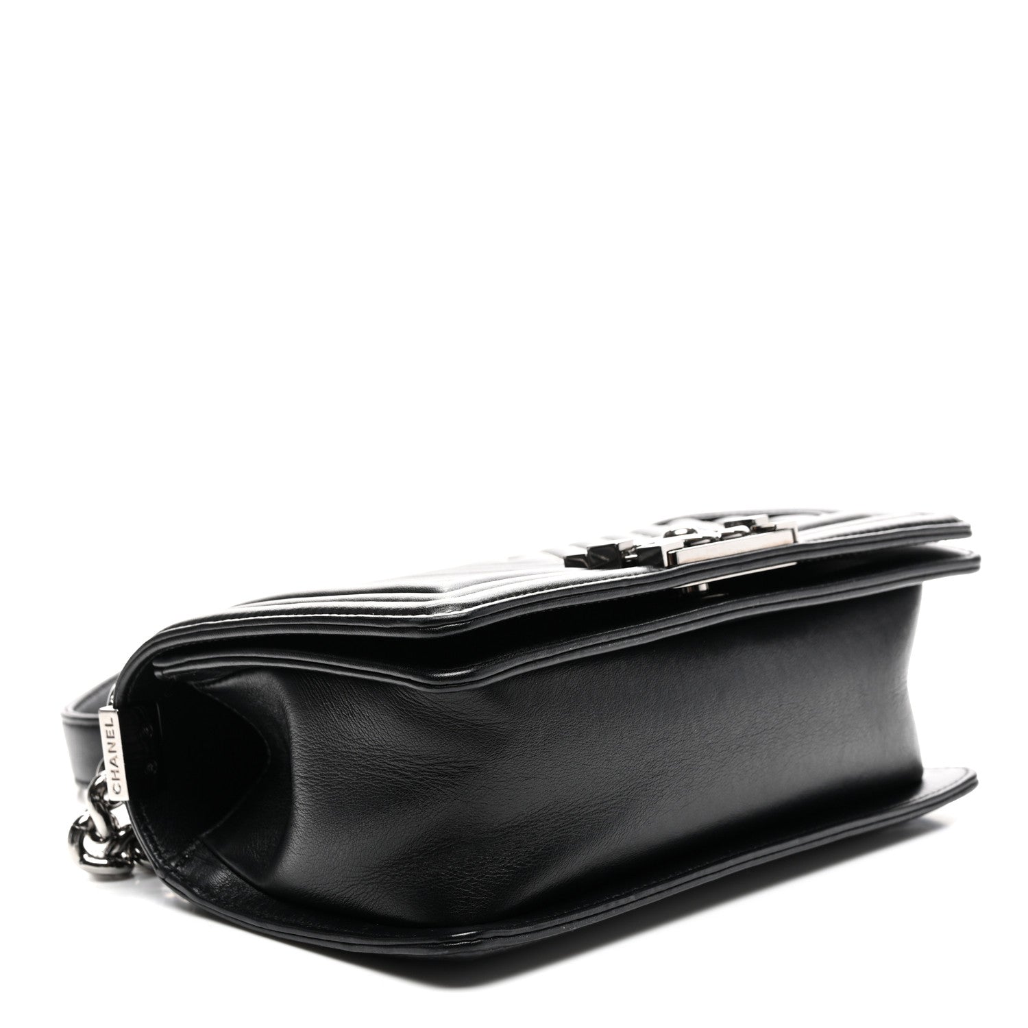 Chanel Calfskin Chain Chevron Small Boy Flap Black 4 of 10