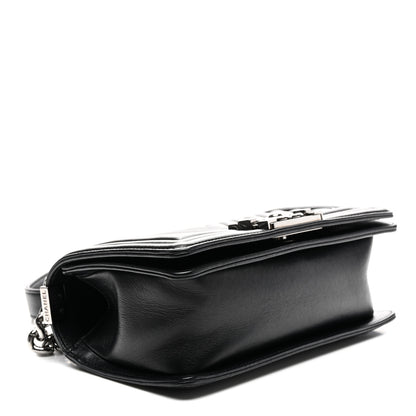 Chanel Calfskin Chain Chevron Small Boy Flap Black 4 of 10