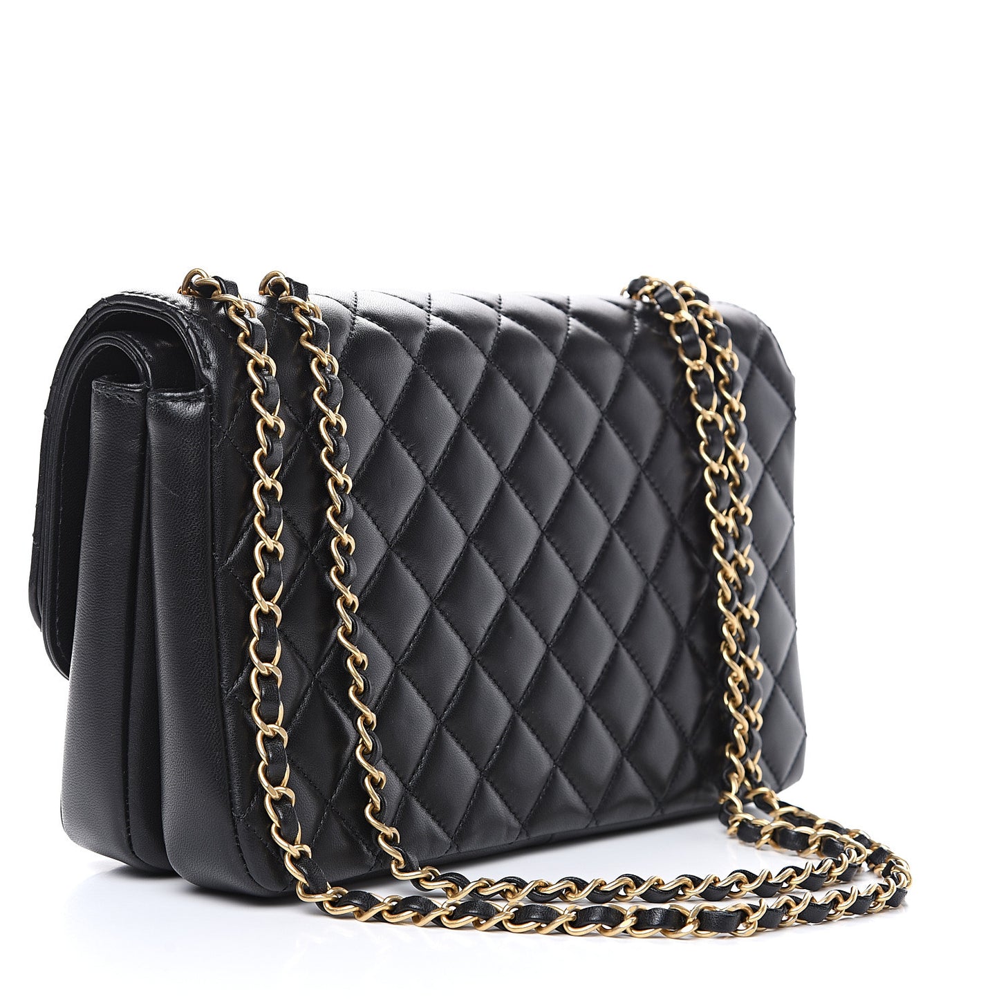 Lambskin Quilted Large CC Chic Flap Black