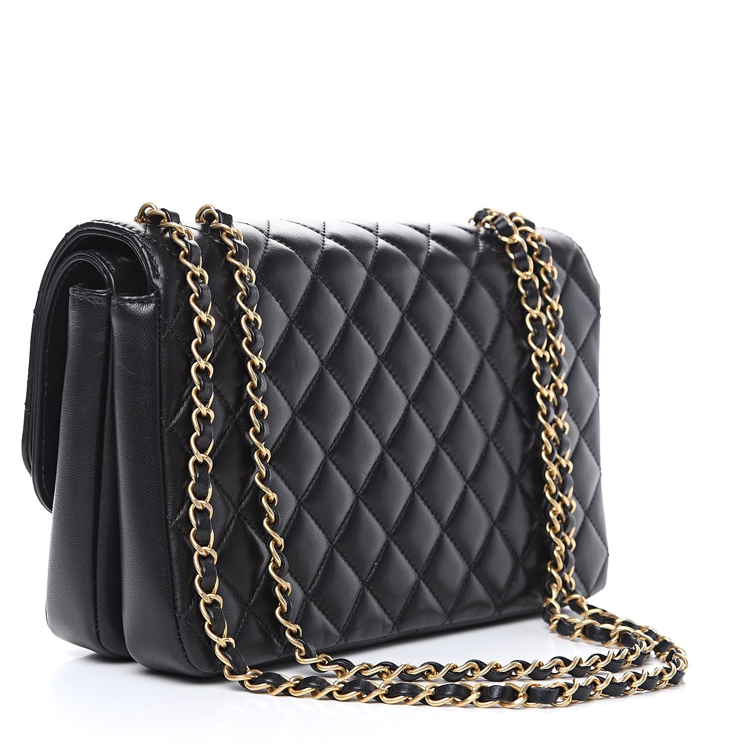 Chanel Lambskin Quilted Large CC Chic Flap Black 2 of 8