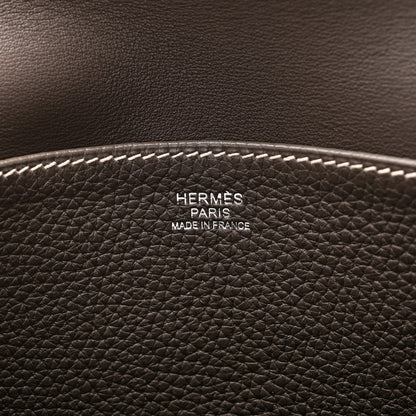 Hermes Taurillon Clemence Halzan 31 GM Etain 6 of 11