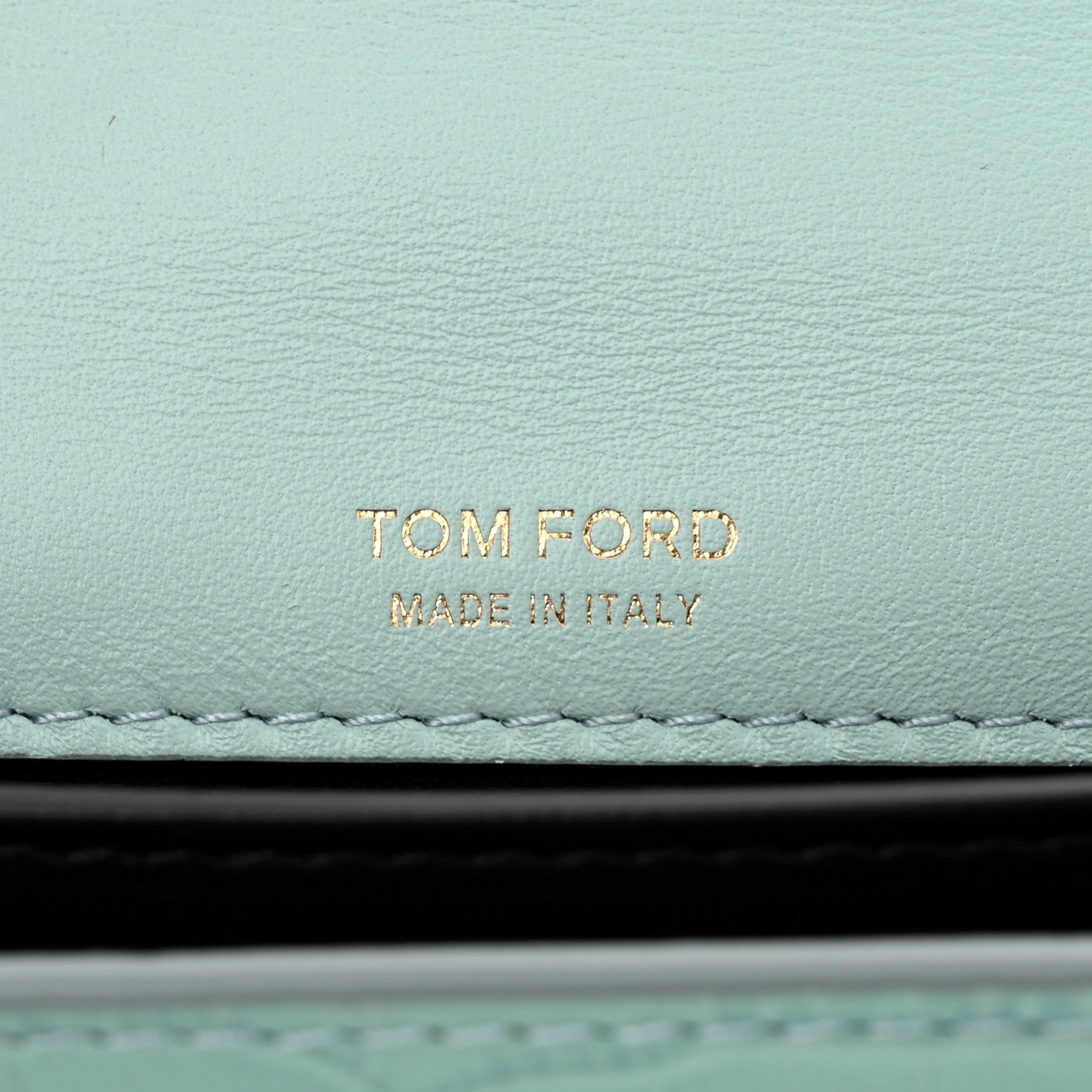Tom Ford Calfskin Crocodile Embossed Mini Whitney Shoulder Bag Pastel Turquoise 6 of 9