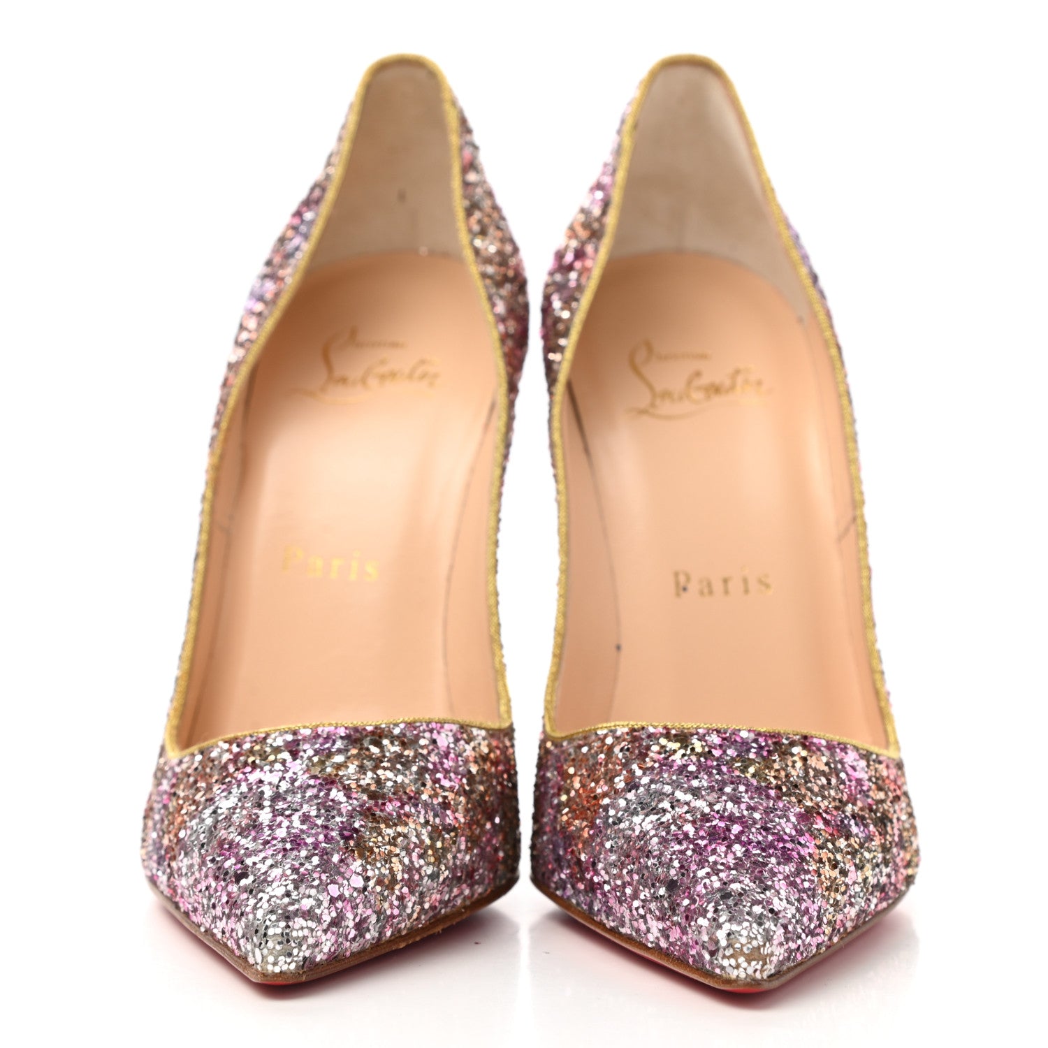Christian Louboutin Glitter So Kate 120 Pumps 35 Rosette Gold 2 of 8