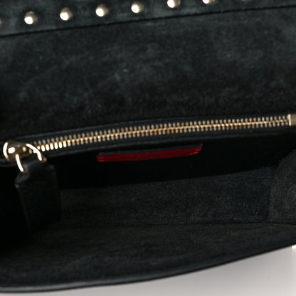 Valentino Garavani Pebbled Calfskin Rockstud Side Slip Crossbody Black 5 of 6